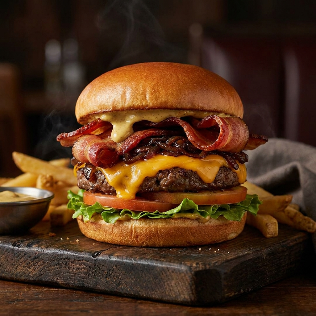 Bacon Burger com Cheddar Derretido